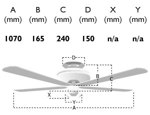110644: mayfair 42-inch ceiling fan dimensions